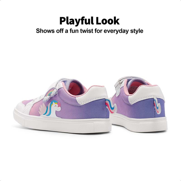 [Storybook Rainbow] Kids Breathable Fun Design Sneakers - RAINBOW  WHITE - 4